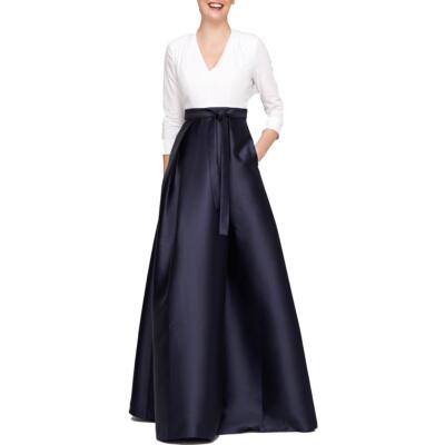 Kay Unger New York Женское макси-вечернее платье с поясом в Нью-Йорке BHFO 4046