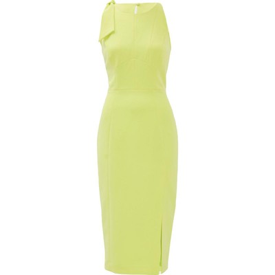 

Женское зеленое платье-футляр миди с разрезом Milly Cady Caedyn  BHFO 3459, Limeade