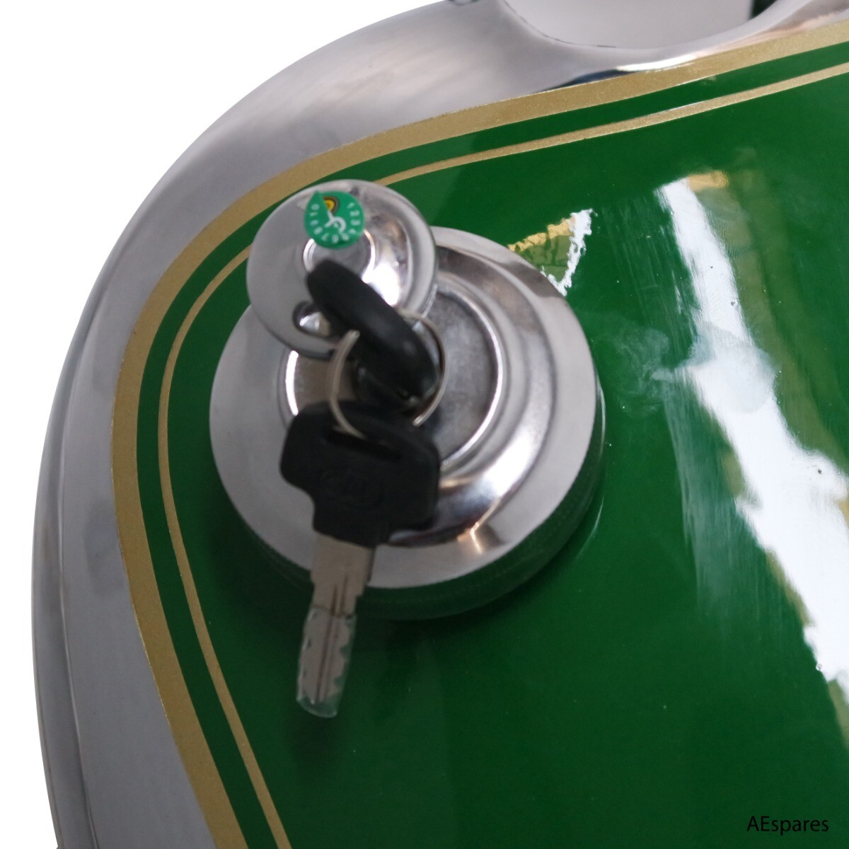 BSA C11 C10 Fuel Tank Green Paint Chrome Plated With Cap & Petcock 
