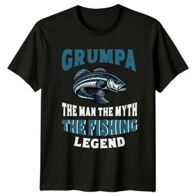 Camiseta Grumpa The Man The Myth Fishing Legend Angler