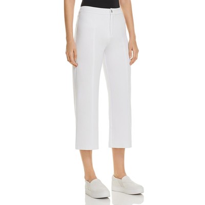 Повседневные укороченные брюки Lysse Womens Jackie White с высокой талией и широкими штанинами, M BHFO 3762