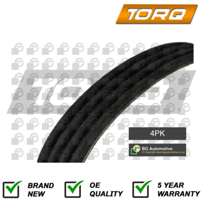 Alternator Power Steering Pump Belt Torq Fits Ka 500 Punto Panda Grande Matiz #2