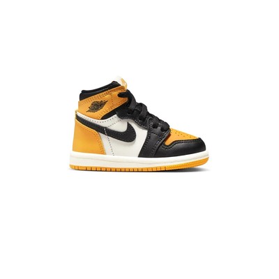 Кроссовки Jordan 1 Retro High OG Taxi/Black-Sail для малышей (AQ2665 711)