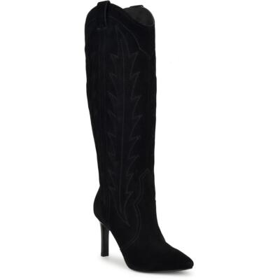 Женские ковбойские ботинки Nine West Womens Radory из замши с острым носком в западном стиле BHFO 0108