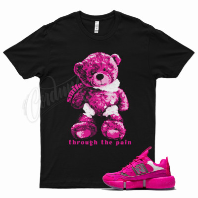 Black SMILE T Shirt for Jaden Smith X Balance Vision Racer Pink NB Fury