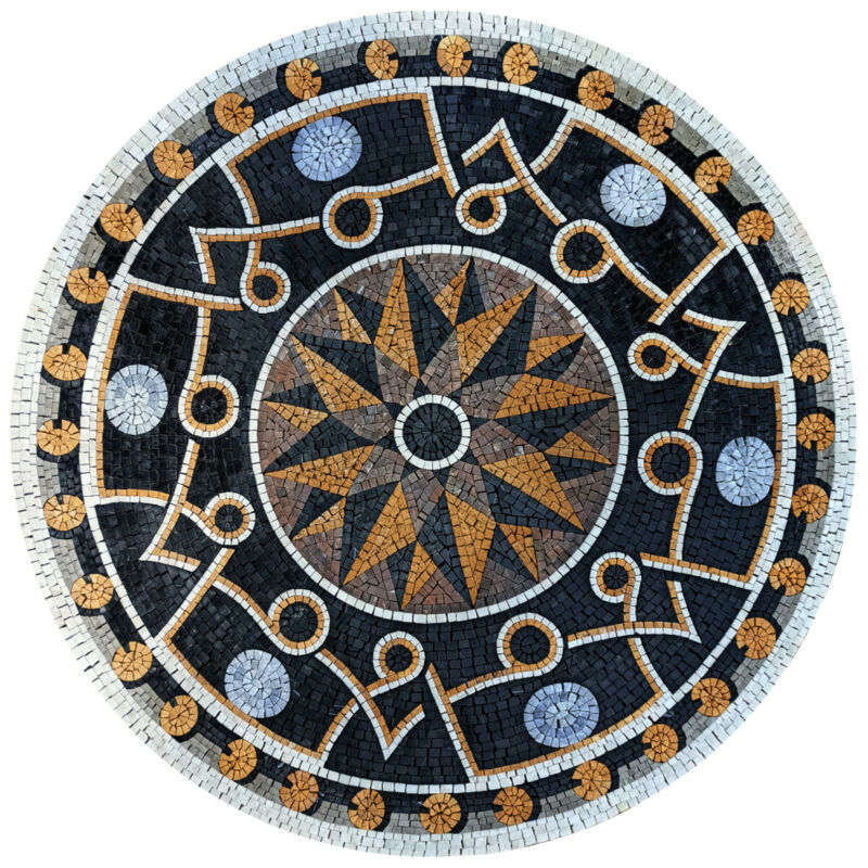 MD094, 39.37" Bathroom Tile Ideas, Pool Tile Medallion Mosaic