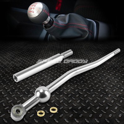 DUAL BEND T6061 MT CHROME SHORT THROW SHIFTER+3.75''EXTENSION KIT FOR EK EG DB DC