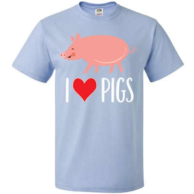 Inktastic I Love Pigs Funny Farm Animal T-Shirt Pig Lover Animals Cute Bacon Hws