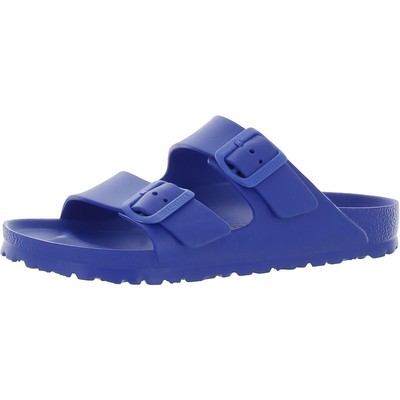 Женские синие слипоны Birkenstock на плоской подошве, повседневные шлепанцы для бассейна, 43 BHFO 6383