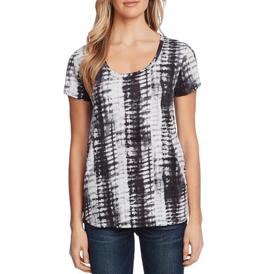 Женская серая футболка с круглым вырезом Vince Camuto Tee-Dye XXS BHFO 8606