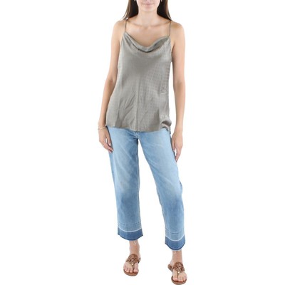 Майка Current Air Womens Taupe с шелковым принтом Cami Shell M BHFO 9073