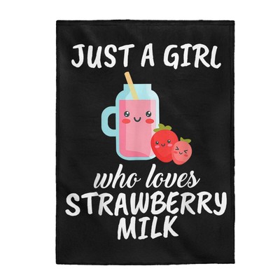 Strawberry Milk Carton Funny Retro 90s Japanese Kawaii Weeb Gift Plush Blanket
