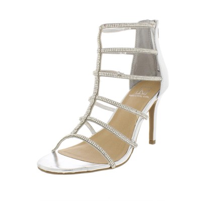

Женские сандалии под платье Material Girl Raissa Silver 6,5 Medium (B,M) BHFO 8981, Silver pu