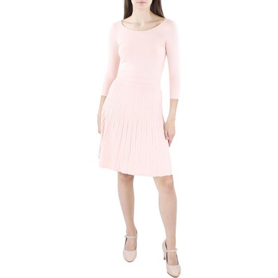 

Женское текстурированное платье-свитер с круглым вырезом Lauren Ralph Lauren BHFO 3747, Pale pink