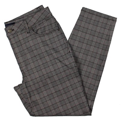 

Женские серые брюки-скинни Tommy Hilfiger в клетку стрейч  BHFO 7728, Black multi