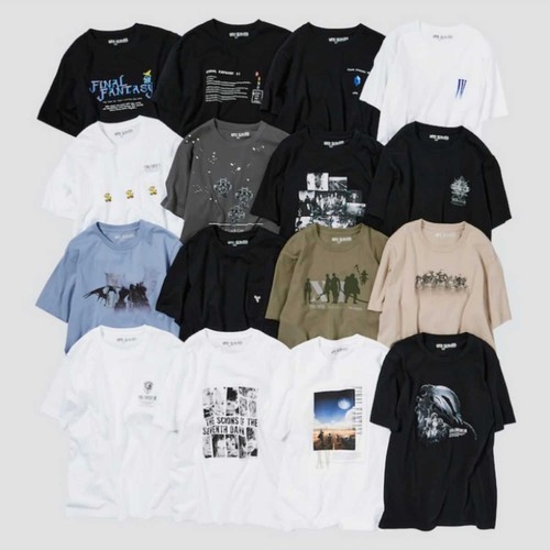 Pre-owned Uniqlo Final Fantasy  35th Anniversary Ut T-shirt Complete 16 Set Box M Size In Multicolor