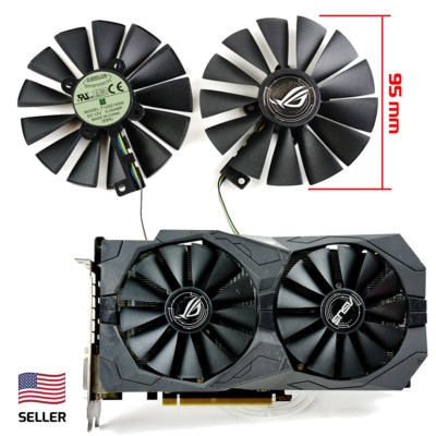 Full Set GPU Fans 95mm Asus Strix 1050 Ti 1650 1080 Ti Poseidon T129215SM | U...