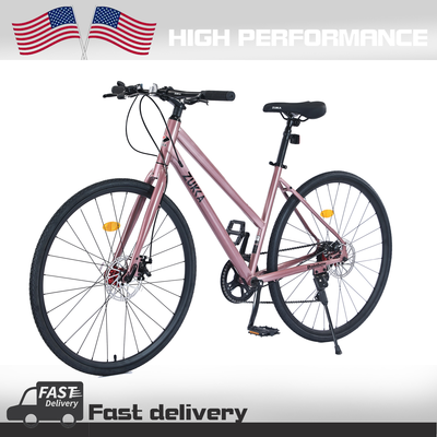 7 Speed Hybrid bike Disc Brake 700C Road Bike For men women'