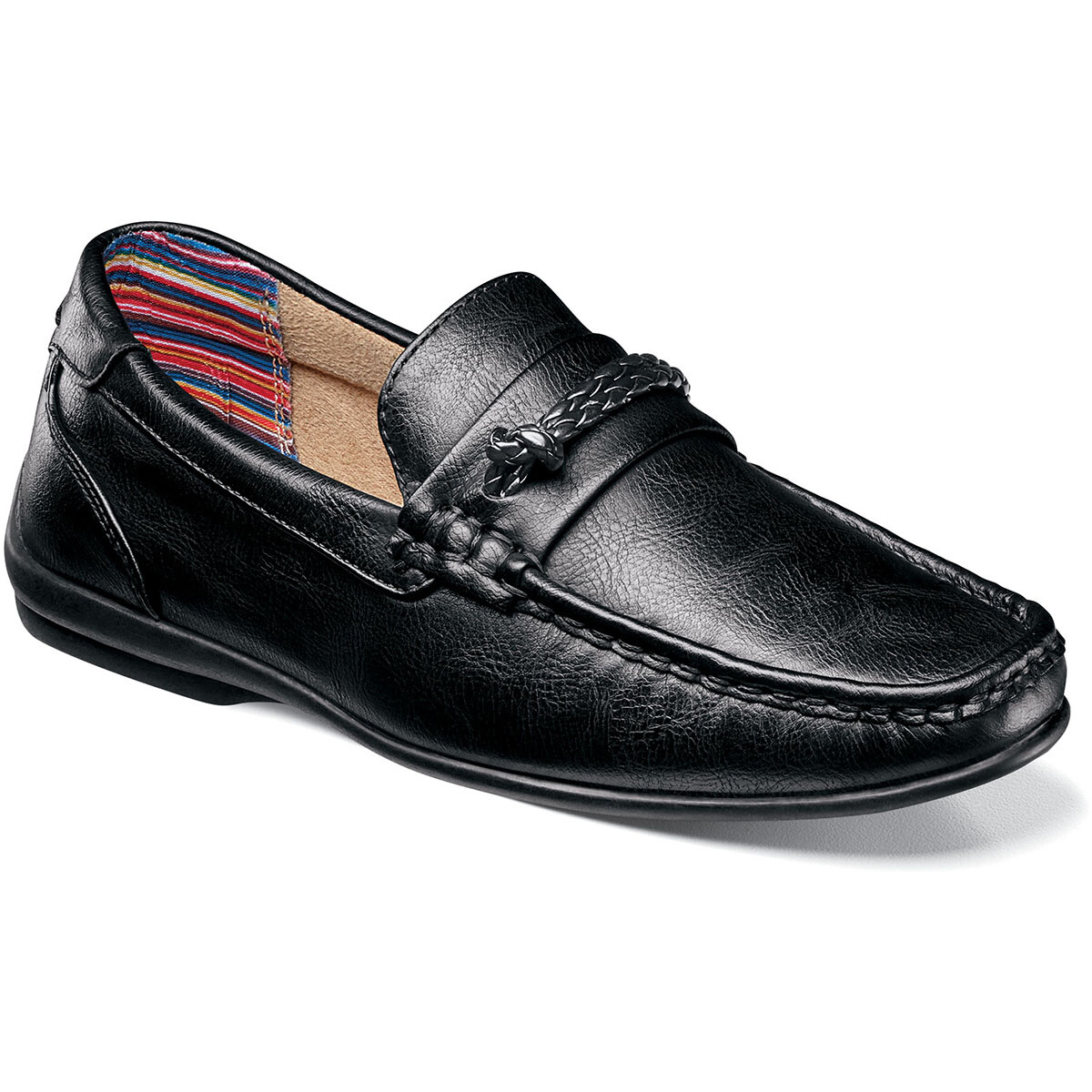 Обувь Stacy Adams CISCO Boys Black 43420-001 Slip On Moc Toe