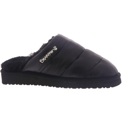 

Bearpaw Womens Puffy Slipper Black Slides Slipper Shoes 6 Medium (B,M) BHFO 6596, Черный