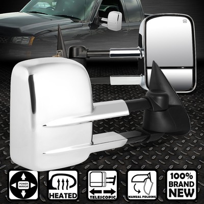 Для 03-07 Silverado Tahoe Sierra Escalade Зеркала заднего вида с электроприводом и подогревом, хромированные