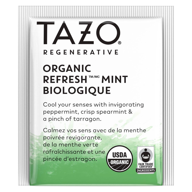 Regenerative Refresh Mint Herbal Tea Bags, Caffeine-Free, 16 Count (Pack of 6)