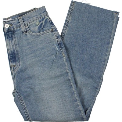Укороченные джинсы Hudson Womens Noa Blue средней посадки с прямыми штанинами из денима 24 BHFO 1284