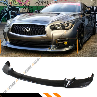 FOR 2014-2017 INFINITI Q50 BASE PREMIUM JDM NIS TYPE FRONT BUMPER LIP SPLITTER