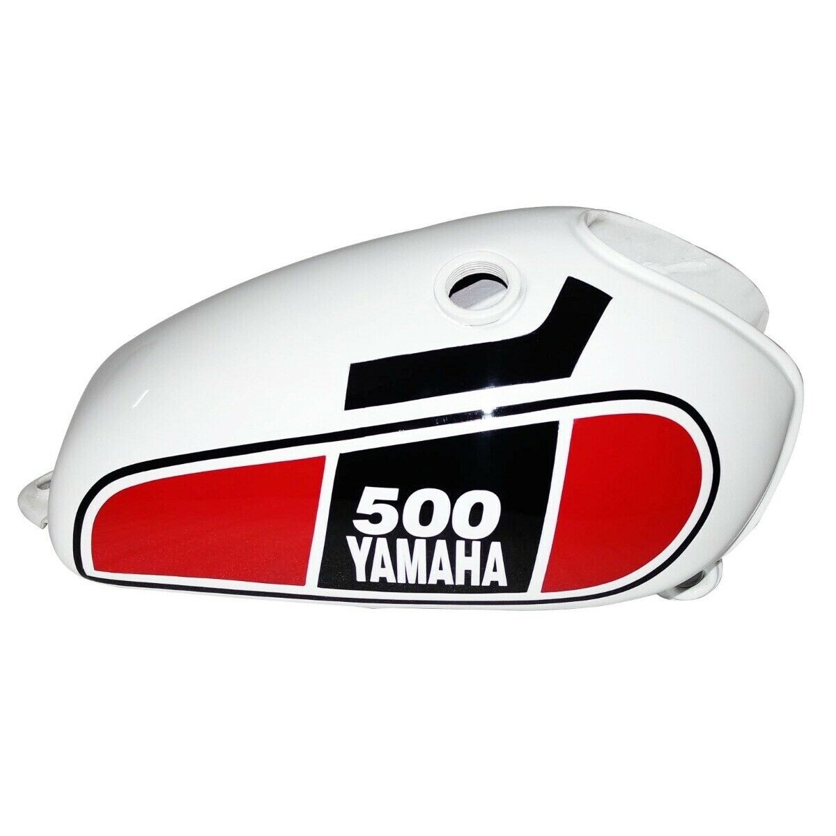 YAMAHA XT 500 TT 500 White Red Painted Steel Fuel Gas Petrol Tank 1977 Model  