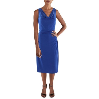 Женское синее трикотажное миди-платье-футляр Kensie для вечеринок 10 BHFO 4004