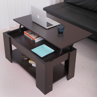 Coffee Table with Lift top with Storage Living Room Modern Furniture Walnut Wood