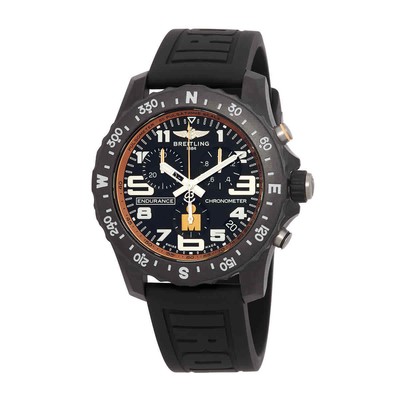 Pre-owned Breitling Endurance Pro Ironman Finisher Chronograph Quartz Chronometer Black