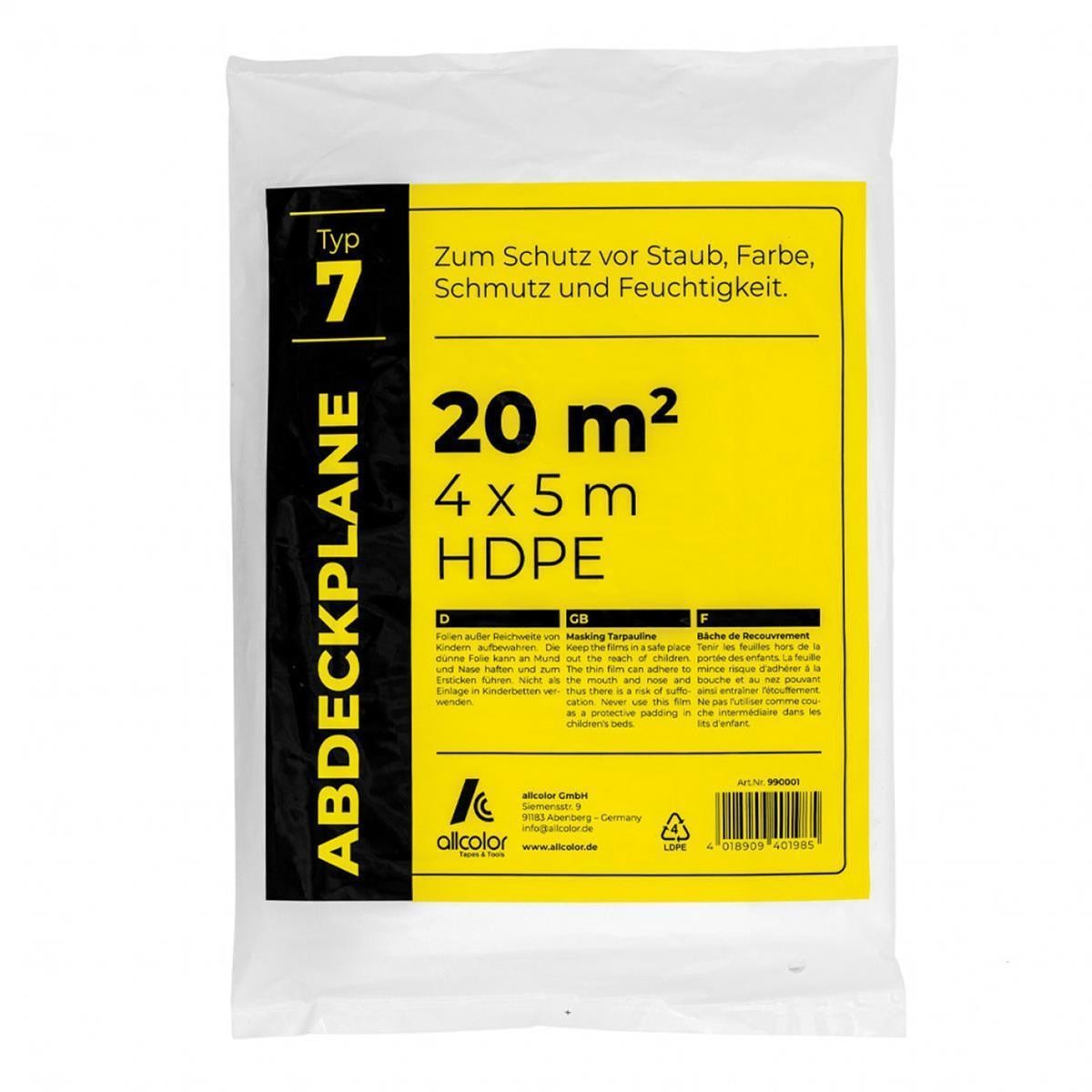 HDPE-Abdeckplane 4 x 5m Typ 7