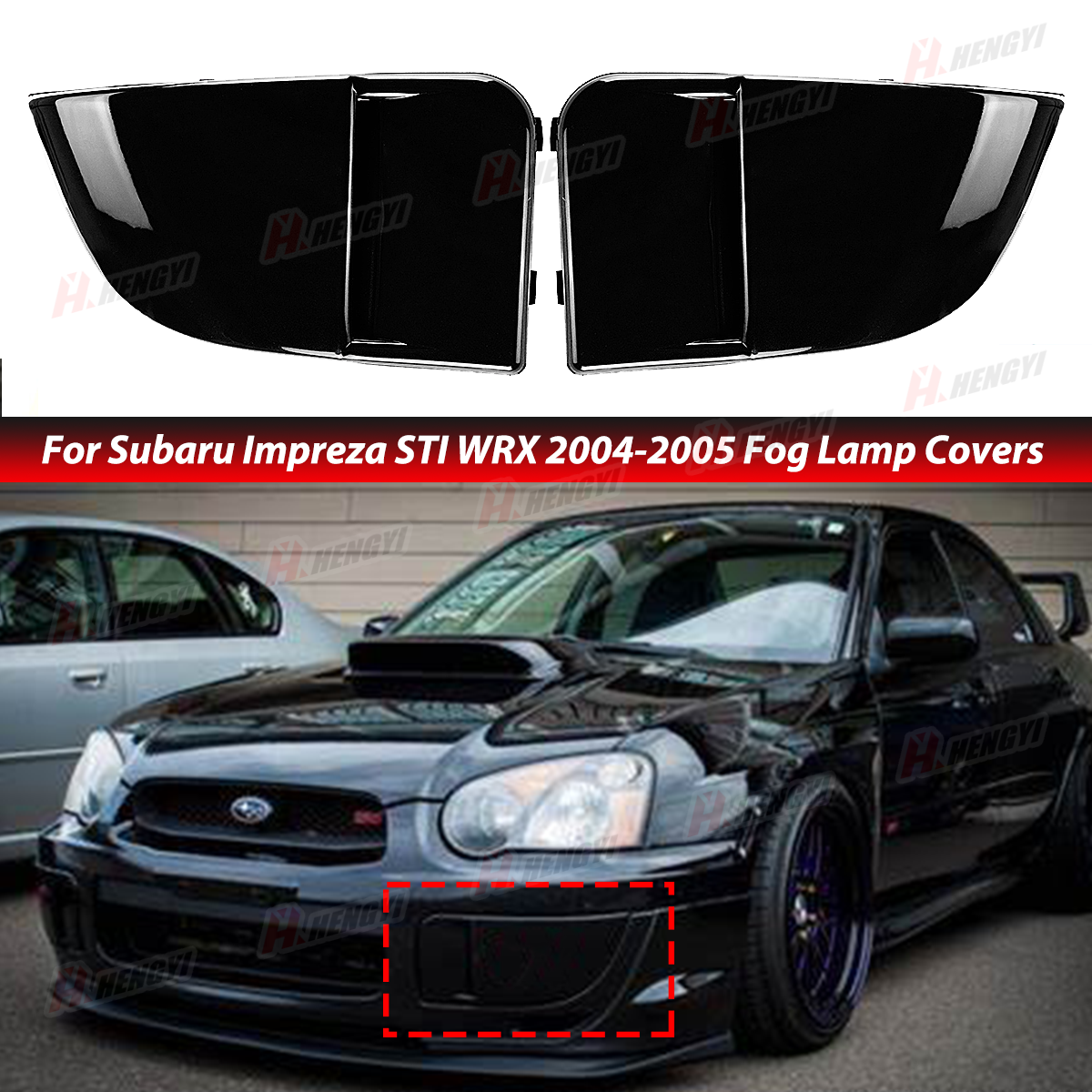 Lamp Cap Fog Light Covers For Subaru Impreza Wrx Sti 2004-2005