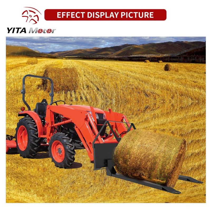 46" 2600lbs Quick Tach Pallet Forks Attachmemt for Tractor Skid Steer Heavy Duty