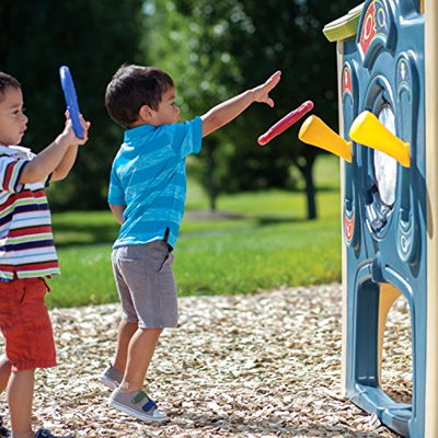 Center Neighborhood Fun Step2 Playhouse Outdoor Activity Kids Playground New