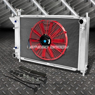 3-РЯДНЫЙ АЛЮМИНИЕВЫЙ РАДИАТОР + 1X 14 ВЕНТИЛЯТОРОВ КРАСНОГО ЦВЕТА ДЛЯ FORD MUSTANG 94-95 3,8/5,0л V8/V6 AT