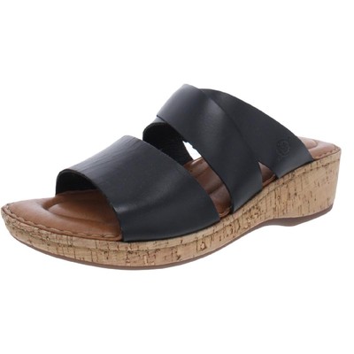 

Женские кожаные сандалии на танкетке Born Women Luna Black, размер 7, средний (B,M) BHFO 9391, Черный