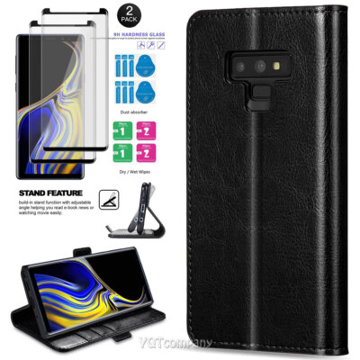 For Samsung Galaxy S8 S9 S10 S20 S21 S23+ Note 20 10 9 Leather Wallet Case Cover