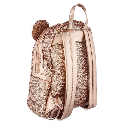 disney loungefly rose gold backpack