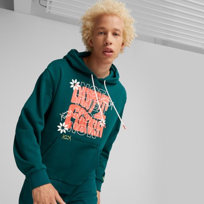 

Puma Run it Back Basketball Hoodie Мужская университетская зеленая, Зеленый