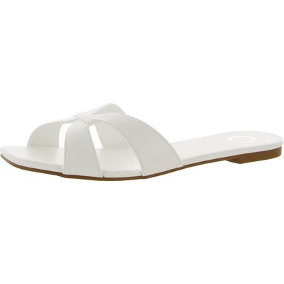 

Женские белые шлепанцы Journee Collection Shoes 9 Medium (B,M) BHFO 6621, Белый, BHFO