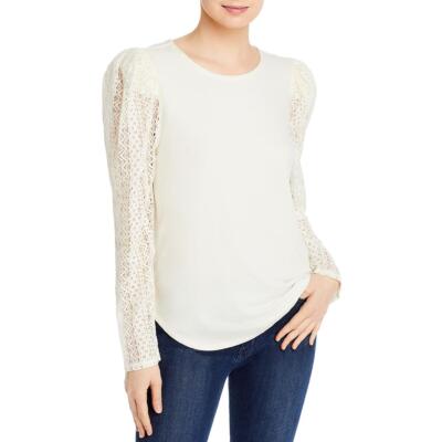 

Женская кружевная рубашка с пышными рукавами Cupio, топ BHFO 6621, Whisper white