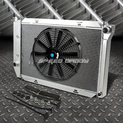 3-РЯДНЫЙ АЛЮМИНИЕВЫЙ РАДИАТОР + КОМПЛЕКТ ИЗ 1X 14 ВЕНТИЛЯТОРОВ ЧЕРНОГО ЦВЕТА ДЛЯ FORD MUSTANG 71-73/LTD/SQUIRE V8