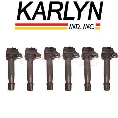 6 pc Karlyn Direct Ignition Coil for 2009-2012 Acura RL - Spark Wire Boot  qp