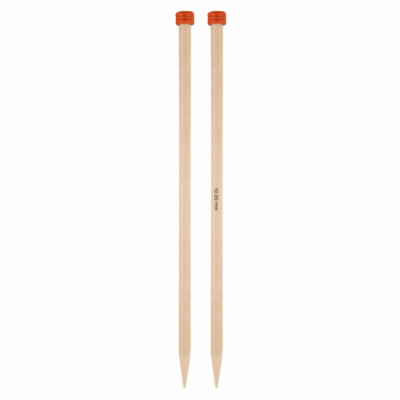 KnitPro Basix Birch: Knitting Pins: Single-Ended: 40cm x 10.00mm
