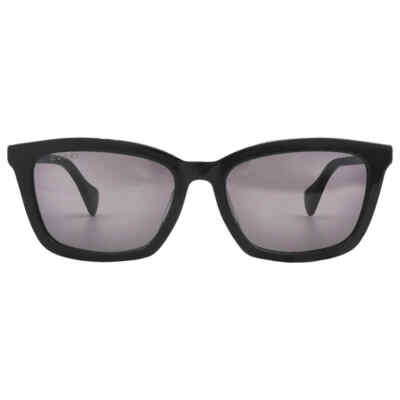 Pre-owned Gucci Grey Rectangular Ladies Sunglasses Gg1596sk 001 55 Gg1596sk 001 55 In Gray