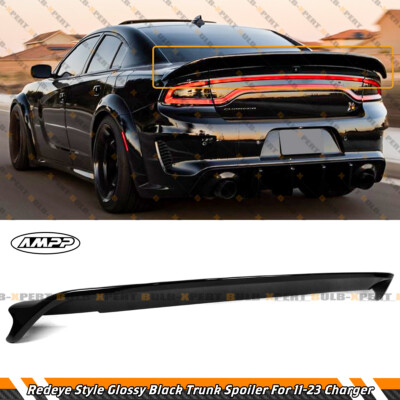 FOR 11-23 DODGE CHARGER AMPP REDEYE STYLE GLOSS BLK HIGHKICK TRUNK SPOILER WING