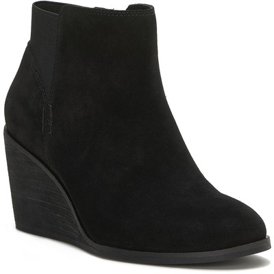 Бренд Lucky / женские кожаные ботильоны zorlina; ботинки на танкетке; обувь BHFO 7880