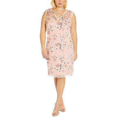 

Adrianna Papell Женское свадебное платье-футляр до колен с вышивкой BHFO 4895, Rose/ivory